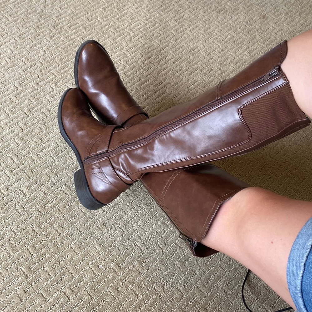 Brown Knee Length Boots